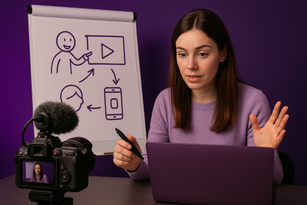 Kreatives Team bei der Konzeption eines Erklärvideos