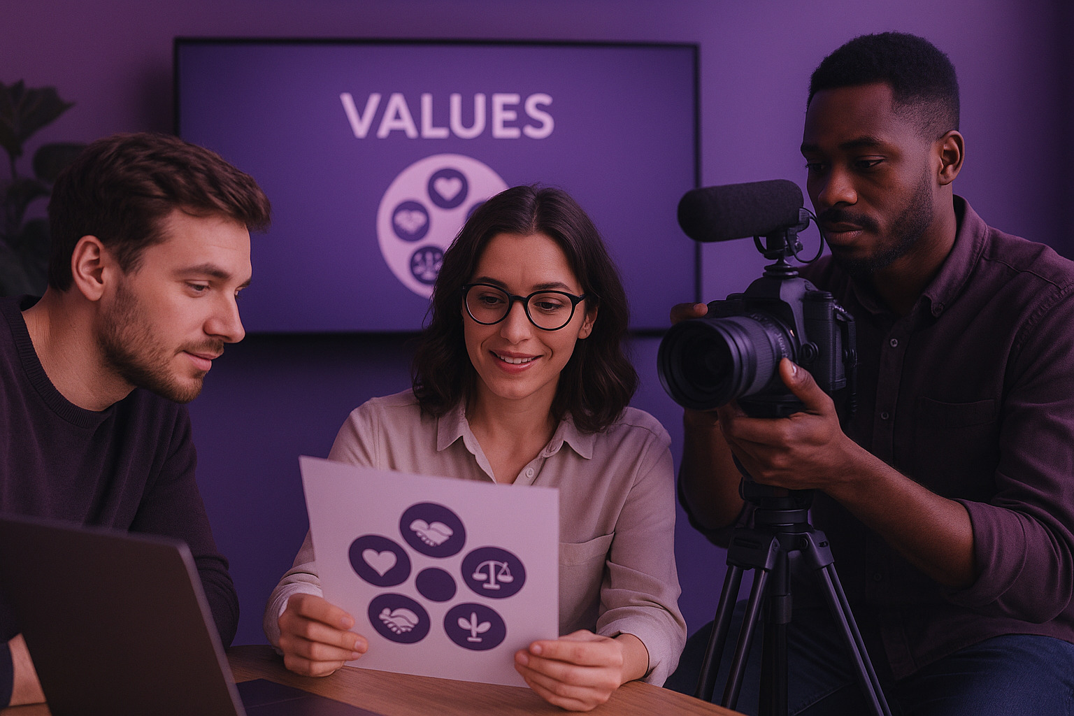 Team von Carave.Video bei der kreativen Videoproduktion mit gelebten Werten